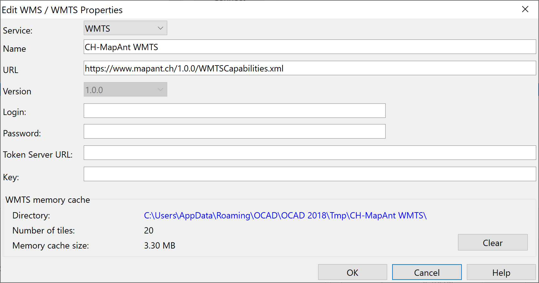 Откроется диалоговое окно « Редактировать свойства сервера WMS », которое равно   Добавить сервер WMS   Диалог
